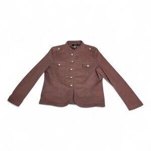 Kaktus Women's Brown Military-Style Button Jacket L